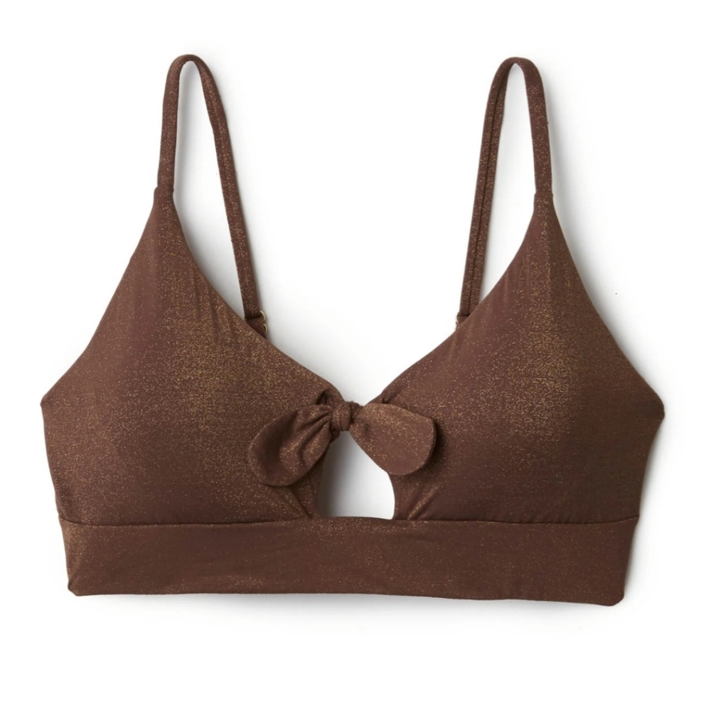NWOT Max Swim Charlie shimmer bralette bikini top.